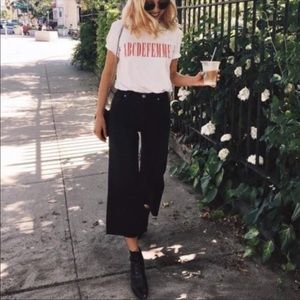 H&M Wide Leg Culotte High Waist Jeans